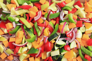 Image showing Diced vegetables