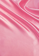 Image showing Smooth elegant pink silk  as background