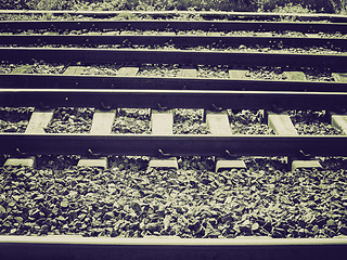 Image showing Vintage sepia Railway