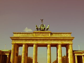 Image showing Retro looking Brandenburger Tor, Berlin