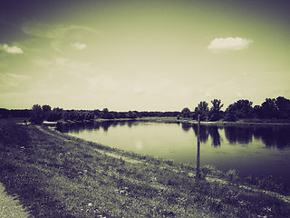 Image showing Vintage sepia River Elbe