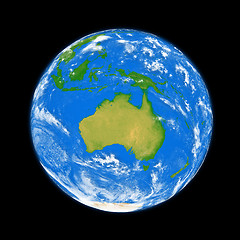 Image showing Australia on Earth