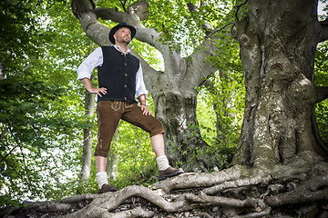 Image showing Traditional standing Bavarian man