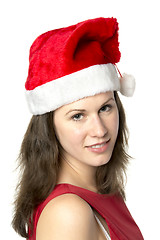 Image showing Portrait Smiling Santa Woman