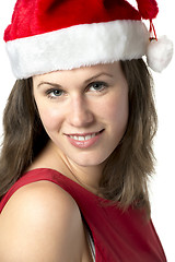 Image showing Portrait Smiling Santa Woman