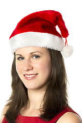 Image showing Portrait Smiling Santa Woman