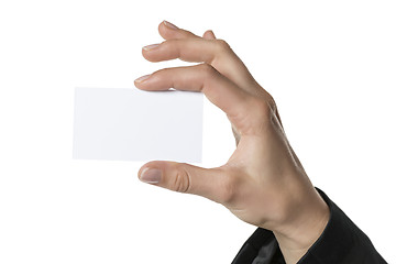 Image showing business card in hand