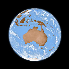 Image showing Australia on Earth