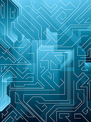 Image showing electric blue maze