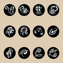 Image showing Horoscope Zodiac  Star signs, vector set.