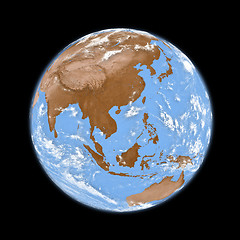 Image showing Southeast Asia on Earth