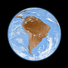 Image showing South America on Earth