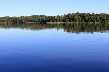Image showing Landscape of Blue Lake in Mustio, Finland