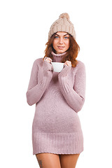 Image showing Woman with cup of coffee