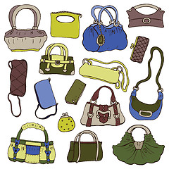 Image showing Collection women's handbags.