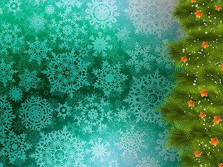 Image showing Christmas background with tree. EPS 10