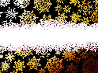 Image showing Abstract gold winter with snowflakes. EPS 10