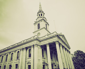 Image showing Vintage sepia St Martin church, London