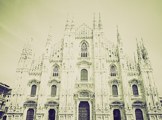 Image showing Vintage sepia Duomo, Milan