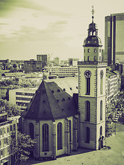 Image showing Vintage sepia St Paul Church Frankfurt