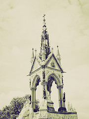 Image showing Vintage sepia Albert Memorial, London