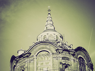 Image showing Vintage sepia Cappella della Sindone, Turin