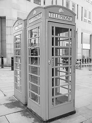 Image showing London telephone box