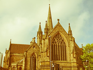 Image showing Retro looking St Philip Cathedral, Birmingham