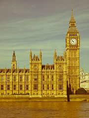 Image showing Retro looking Houses of Parliament