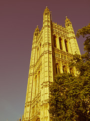 Image showing Retro looking Houses of Parliament