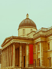 Image showing Retro looking National Gallery, London