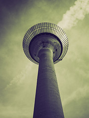 Image showing Vintage sepia Duesseldorf Rheinturm, Germany