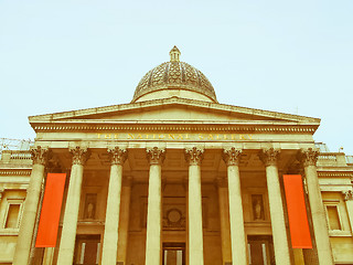Image showing Retro looking National Gallery, London