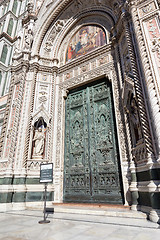 Image showing door of the Cathedral in Florence