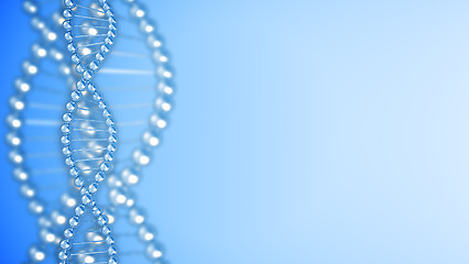 Image showing Digital illustration of dna structure in 3D. Background.