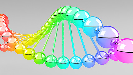 Image showing Digital illustration of dna structure in 3d.