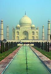 Image showing Taj Mahal - famous mausoleum in India