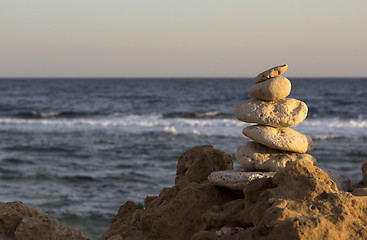 Image showing stones on ocean