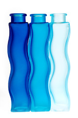 Image showing Blue bottles