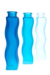 Image showing Blue bottles