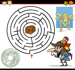 Image showing cartoon maze or labyrinth game