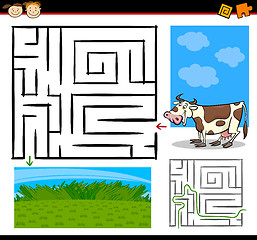 Image showing cartoon maze or labyrinth game