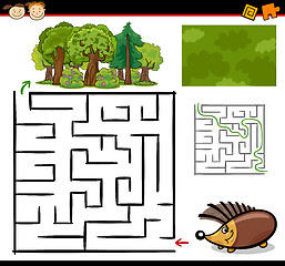 Image showing cartoon maze or labyrinth game