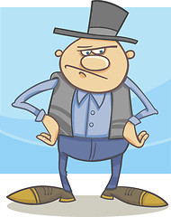 Image showing old farmer cartoon illustration