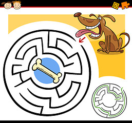 Image showing cartoon maze or labyrinth game