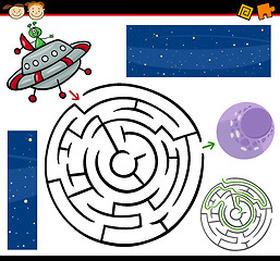 Image showing cartoon maze or labyrinth game