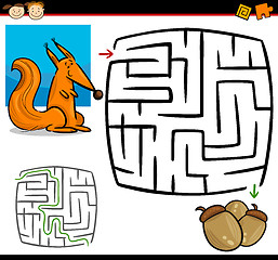 Image showing cartoon maze or labyrinth game