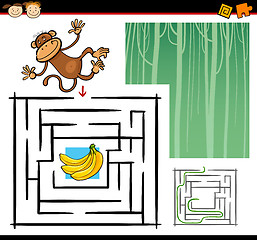 Image showing cartoon maze or labyrinth game