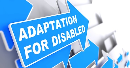 Image showing Adaptation for Disabled on Blue Arrow.