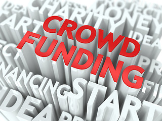 Image showing Crowd Funding. Wordcloud Concept.